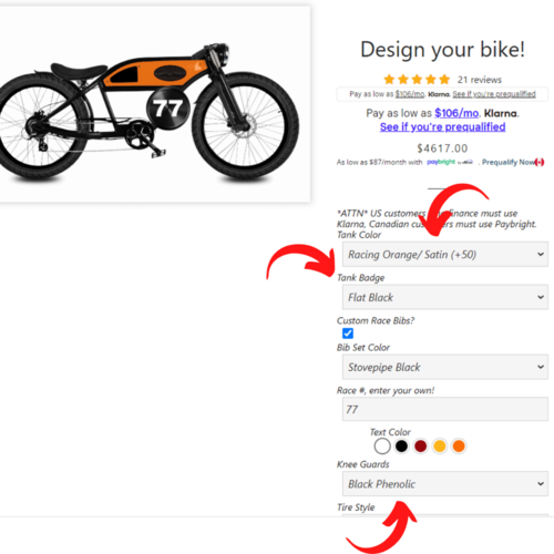 Customize your electric bike!