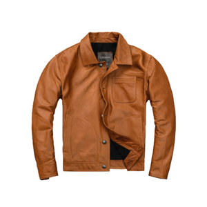 premium tan leather motorcycle jacket
