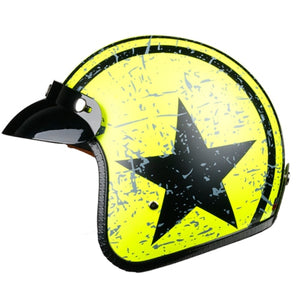 vintage light yellow and black star and stripes graphic with visor